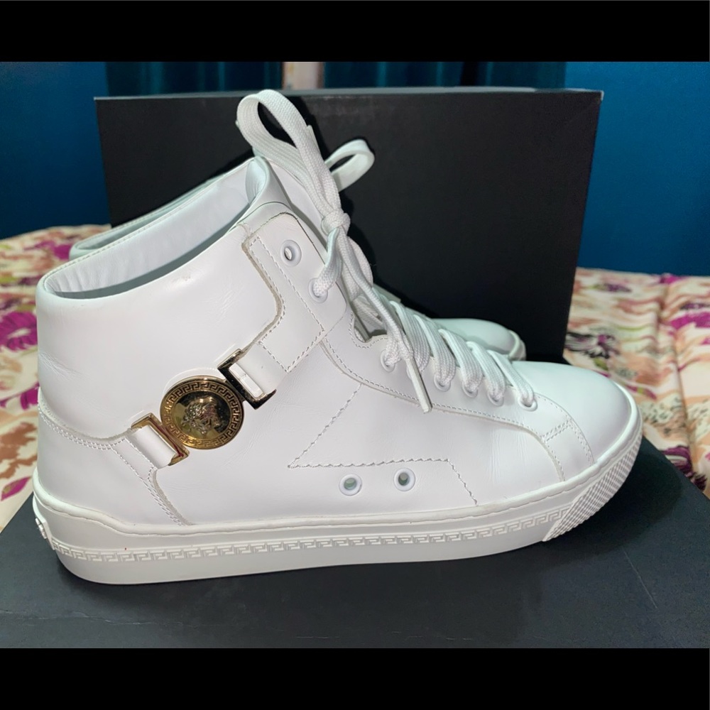 Versace unisex white sneakers